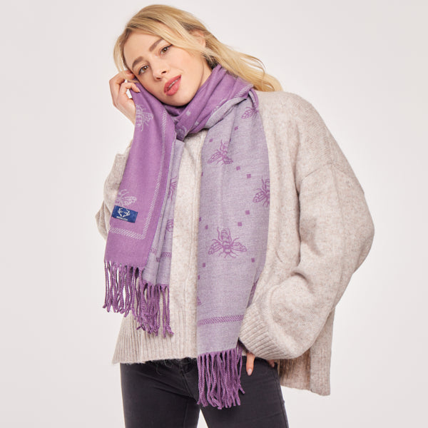 Supersoft Bee Scarves (With Tassels)