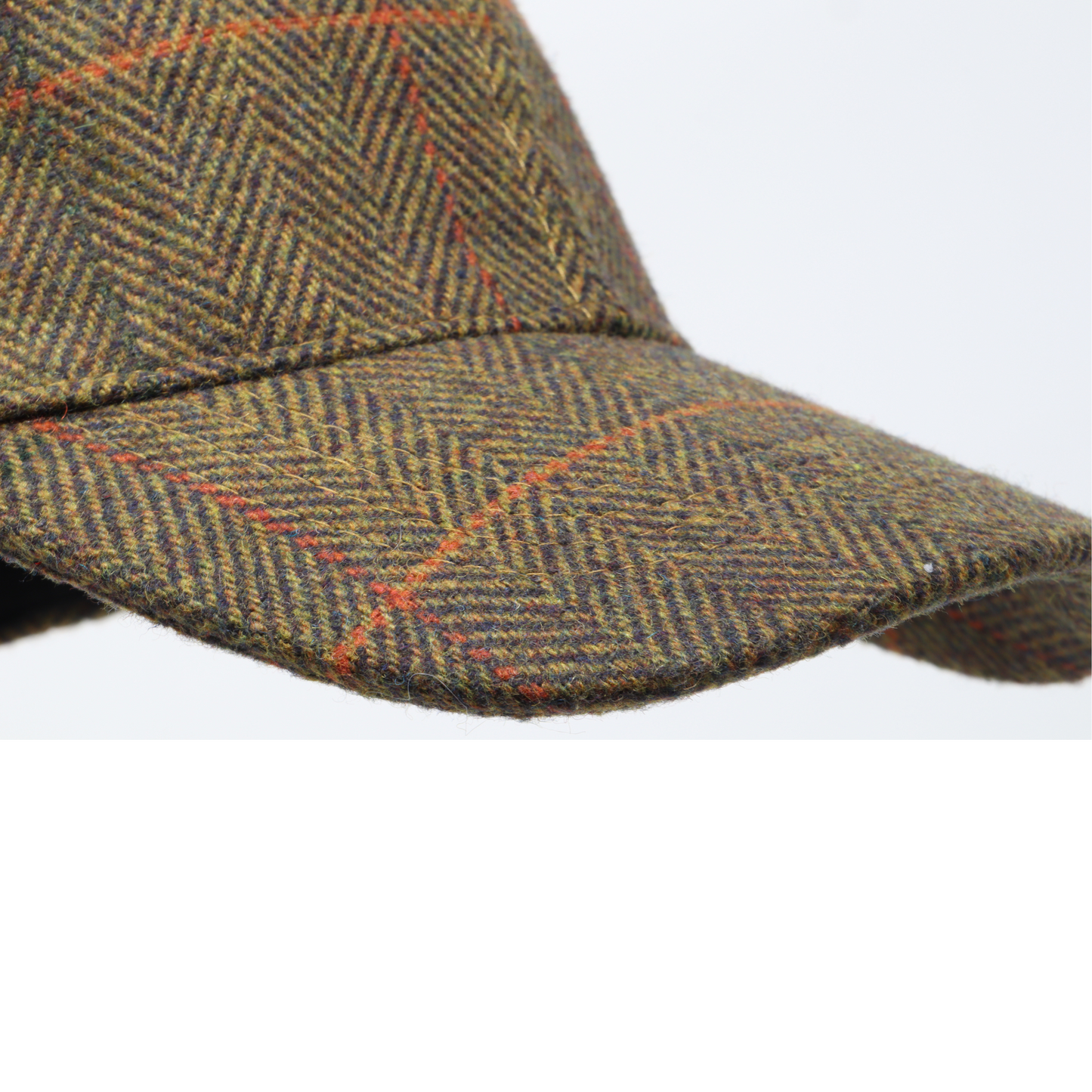 Herringbone Baseball Cap Adjustable with herringbone peak