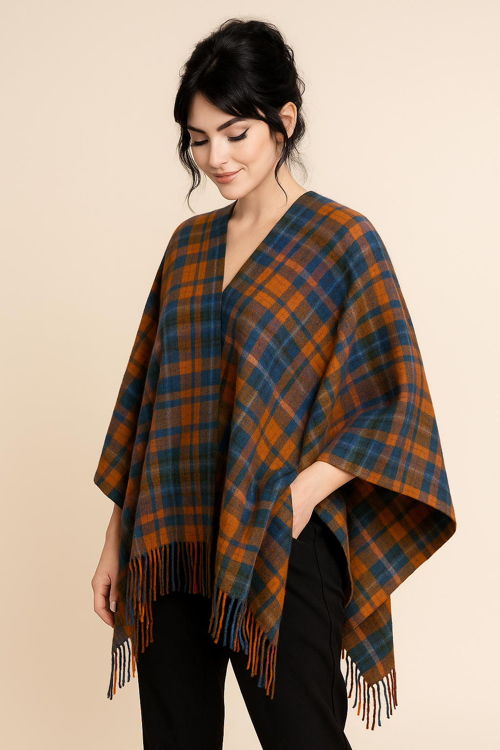 Large Supersoft Tartan Capes