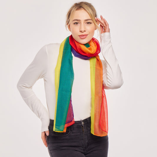 Pride LGBTQ+ Lightweight Rainbow Scarf