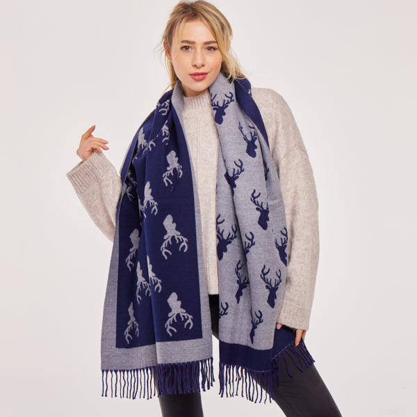Supersoft Stag Scarves (With Tassels)