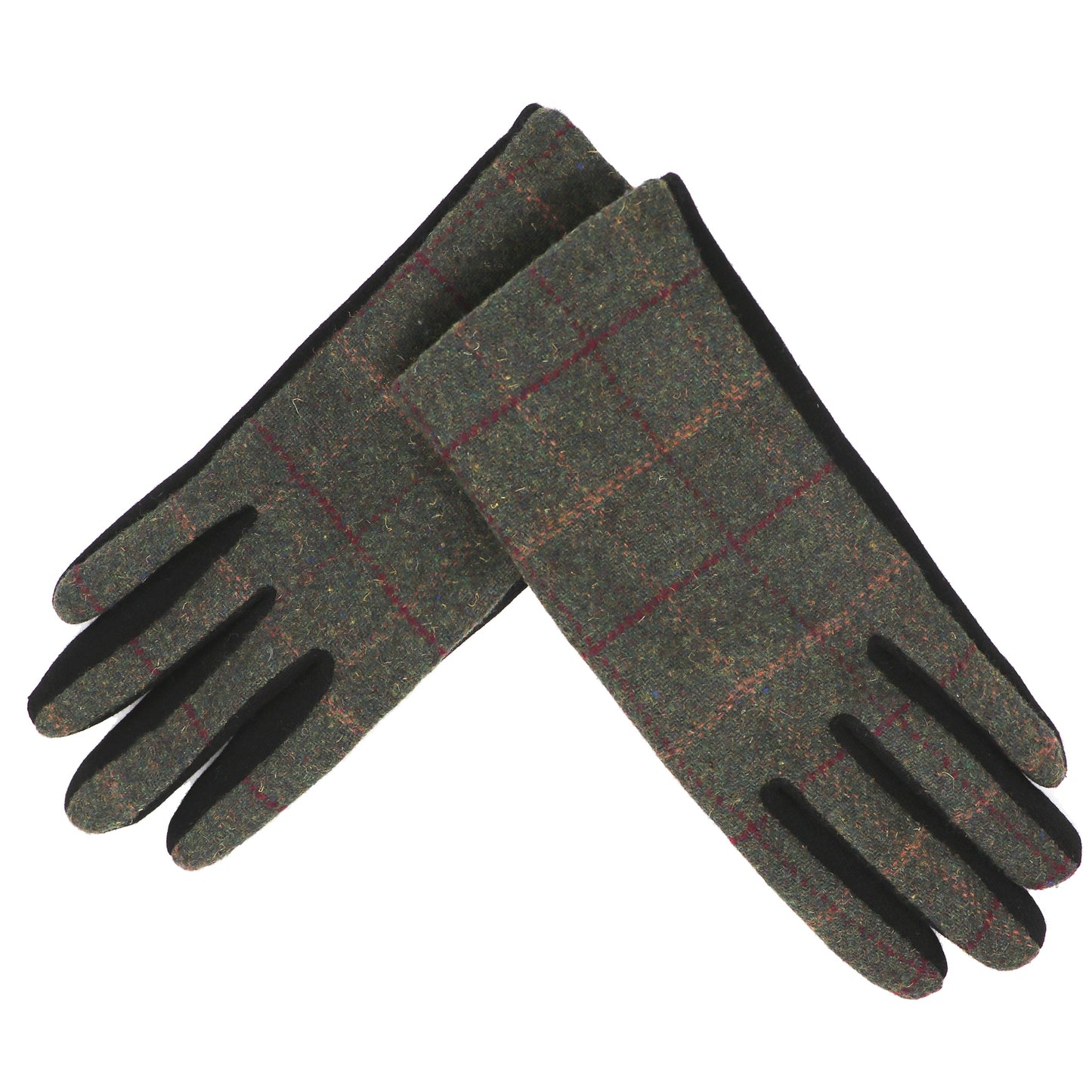 Mens Traditional Tartan gloves, One Size, Touchscreen Compatible