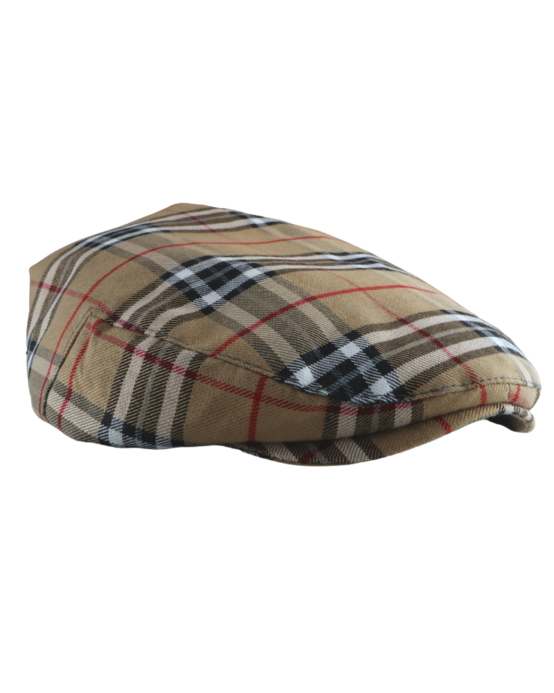Mens Tartan Flat Cap