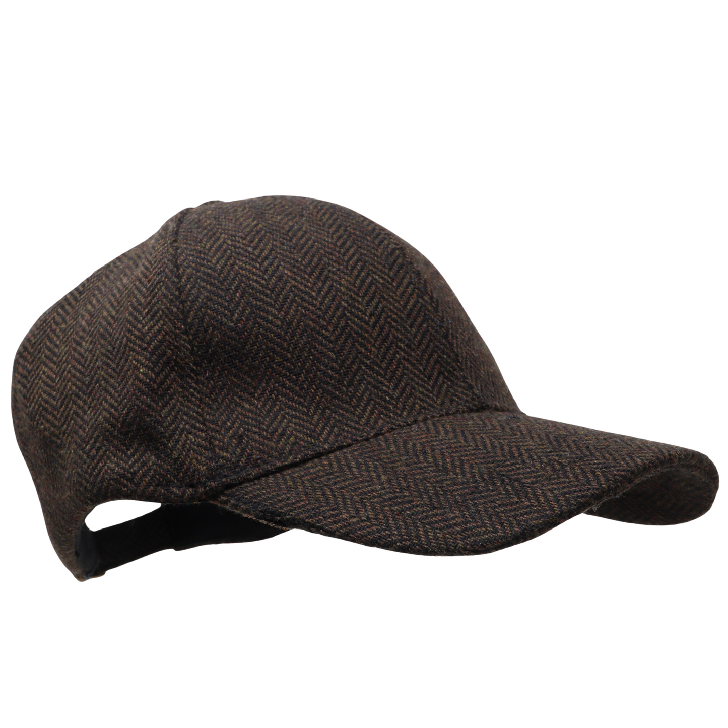 Herringbone Baseball Cap Adjustable with herringbone peak
