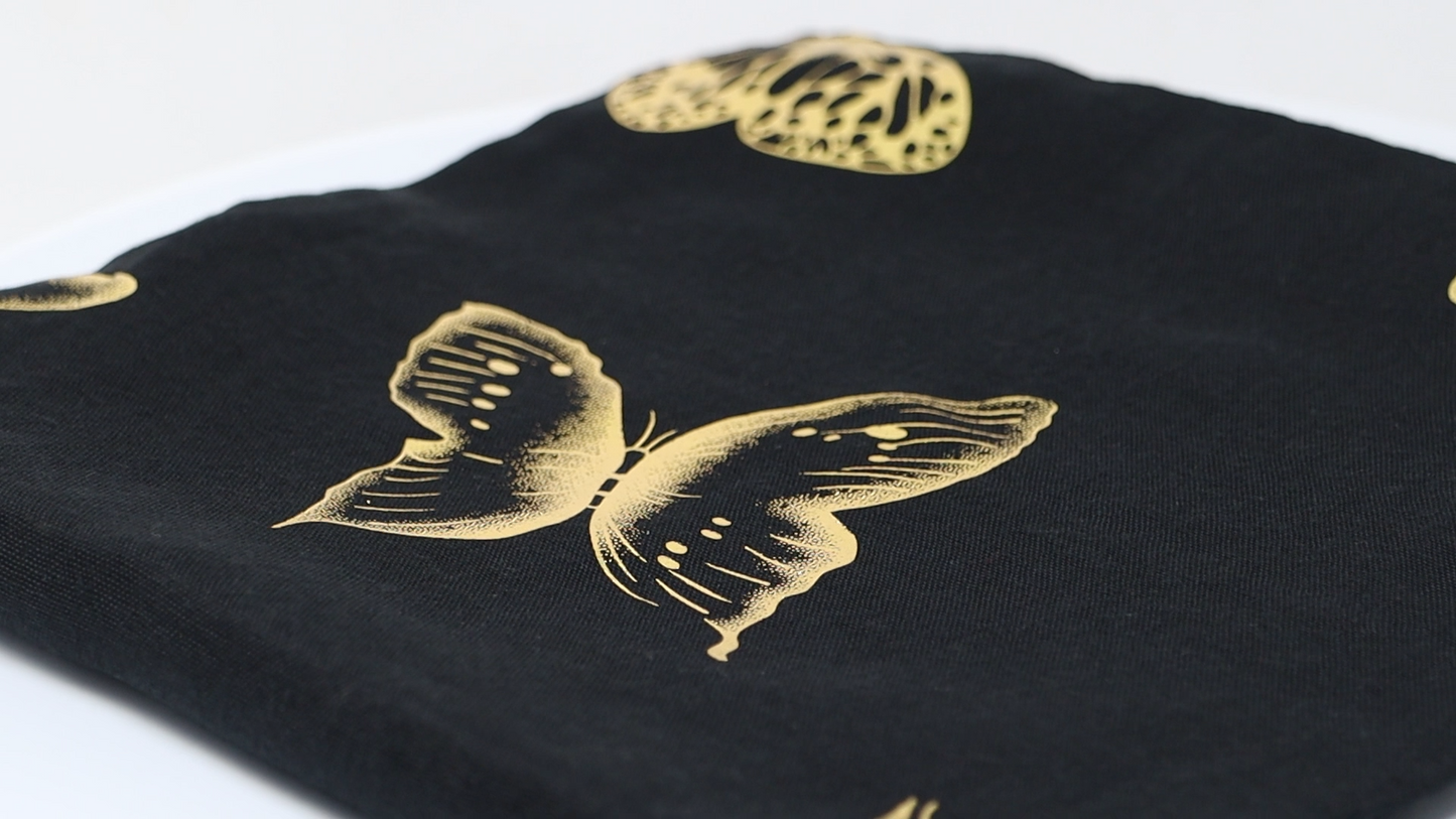 Butterfly Foil Print Scarf Various Colours