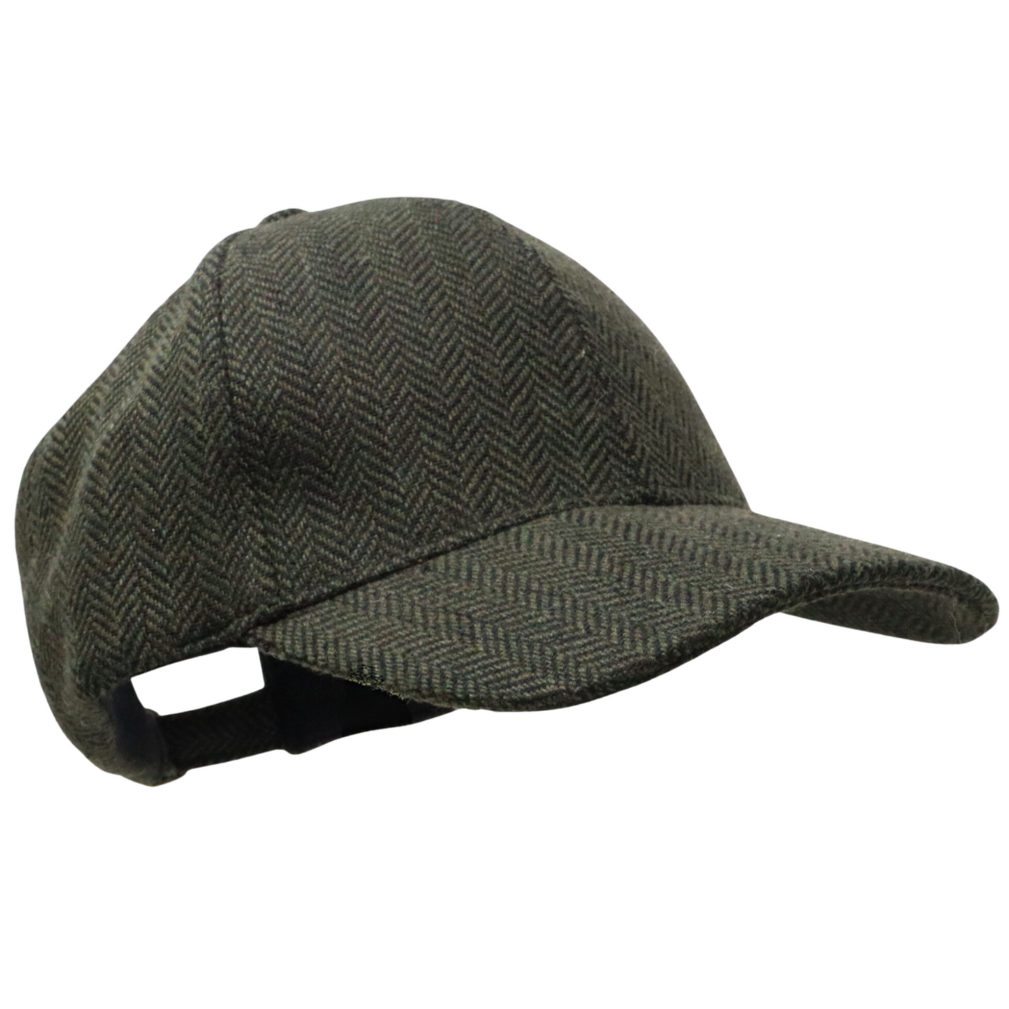 Herringbone Baseball Cap Adjustable with herringbone peak