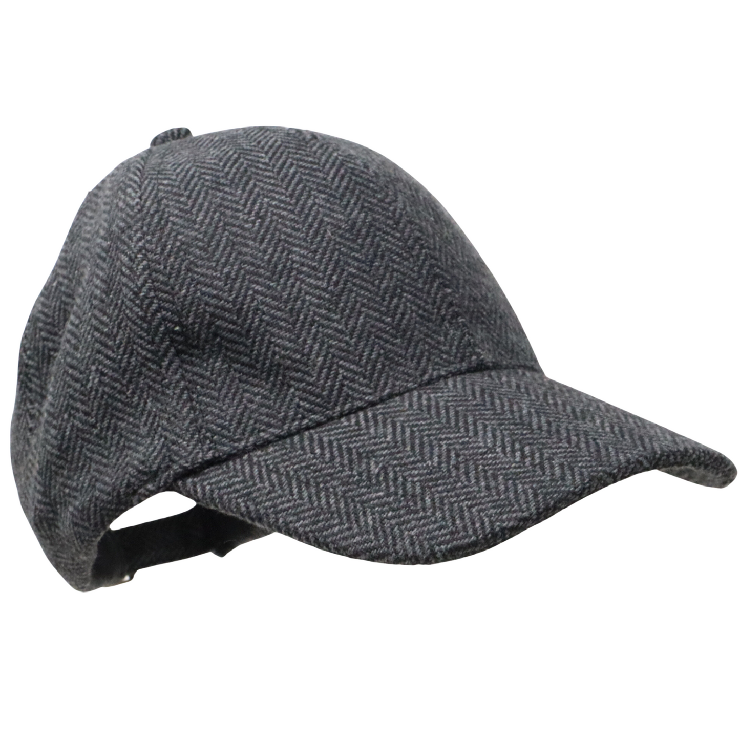 Herringbone Baseball Cap Adjustable with herringbone peak